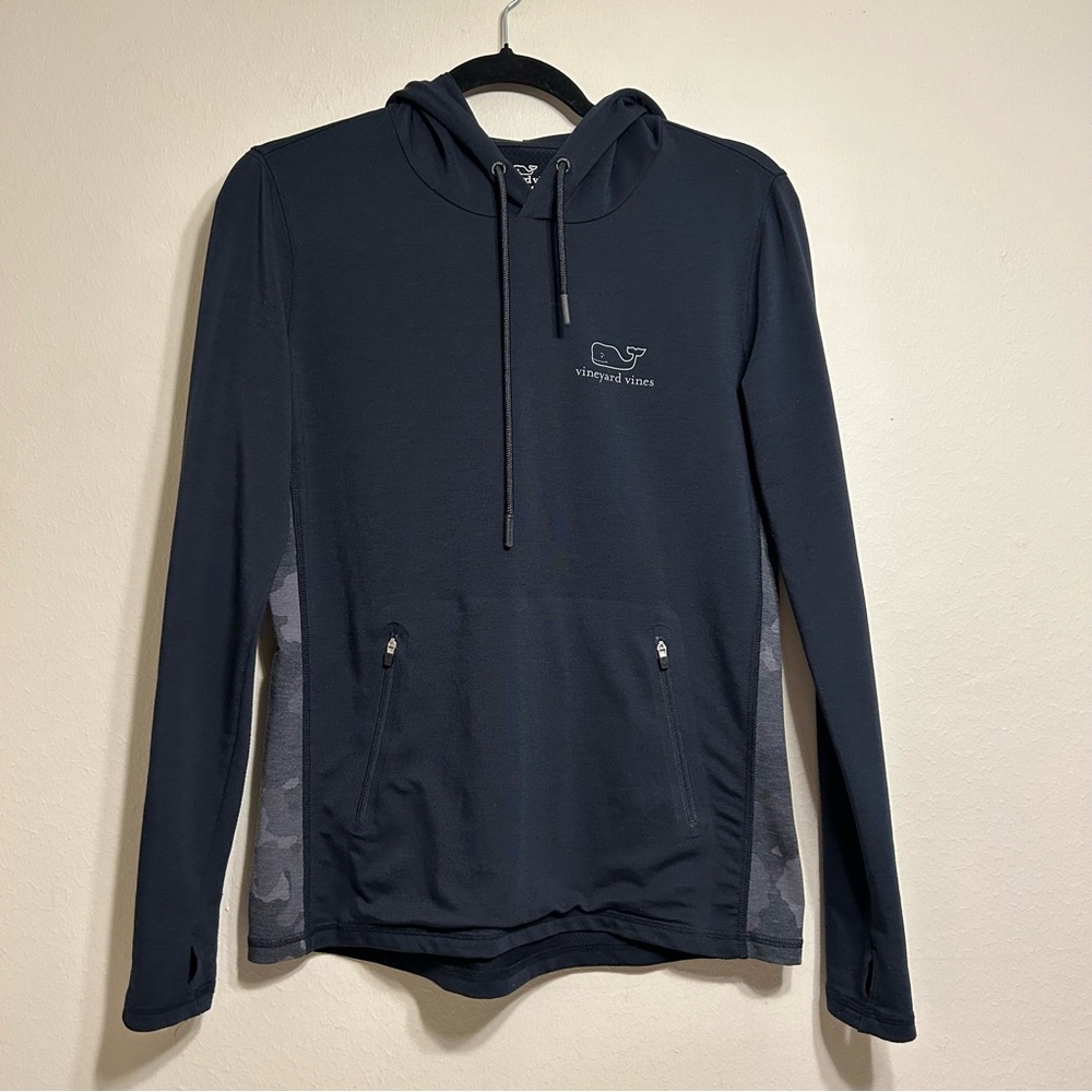 Vineyard Vines Performance‎ Hoodie Lightweight Whale Spell Out Logo Size S